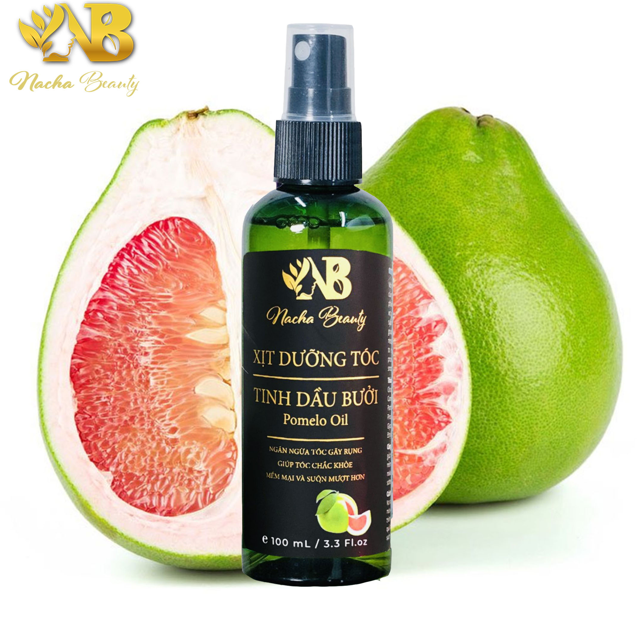 [Hcm]Xịt Dưỡng Tóc Pomelo Tinh Dầu Bưởi Cao Cấp - Nacha Beauty - Giải Pháp Cho Các Vấn Đề Về Tóc