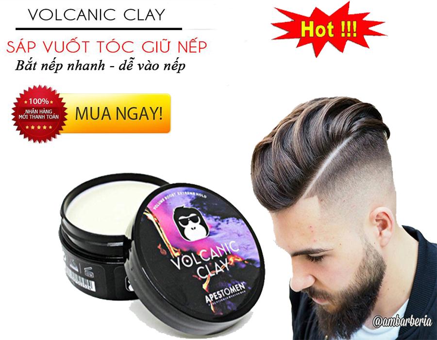Keo Vuốt Tóc Cho Tóc Màu Sáp Vuốt Tóc Nam Volcanic Clay Black Version2 Phong Cách Tóc Nam Đẳng Cấp Thời Trang Mẫu 11
