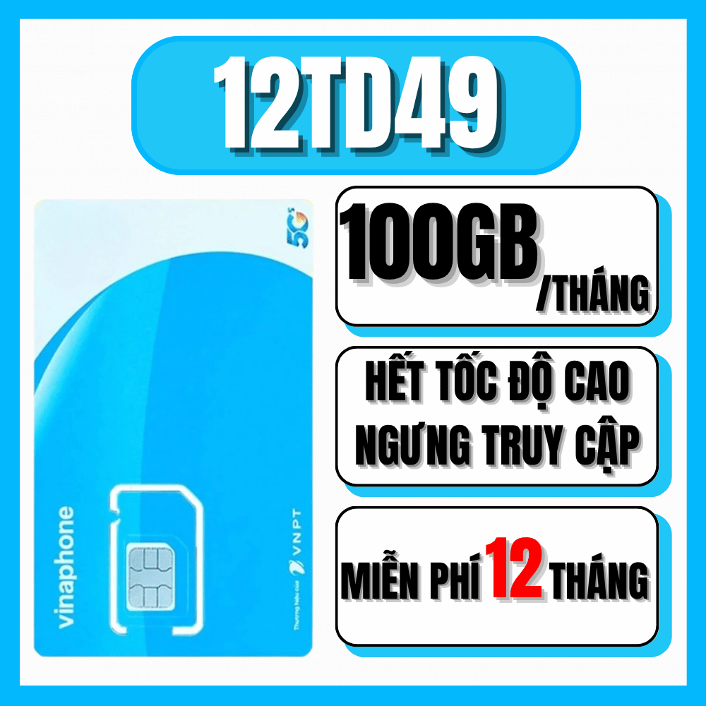 (FREESHIP) Sim 5G Vinaphone 1 Năm Gói 1 Tỷ GB Data Tốc độ Cao Truy Cập Internet Trọn Gói Không Nạp T