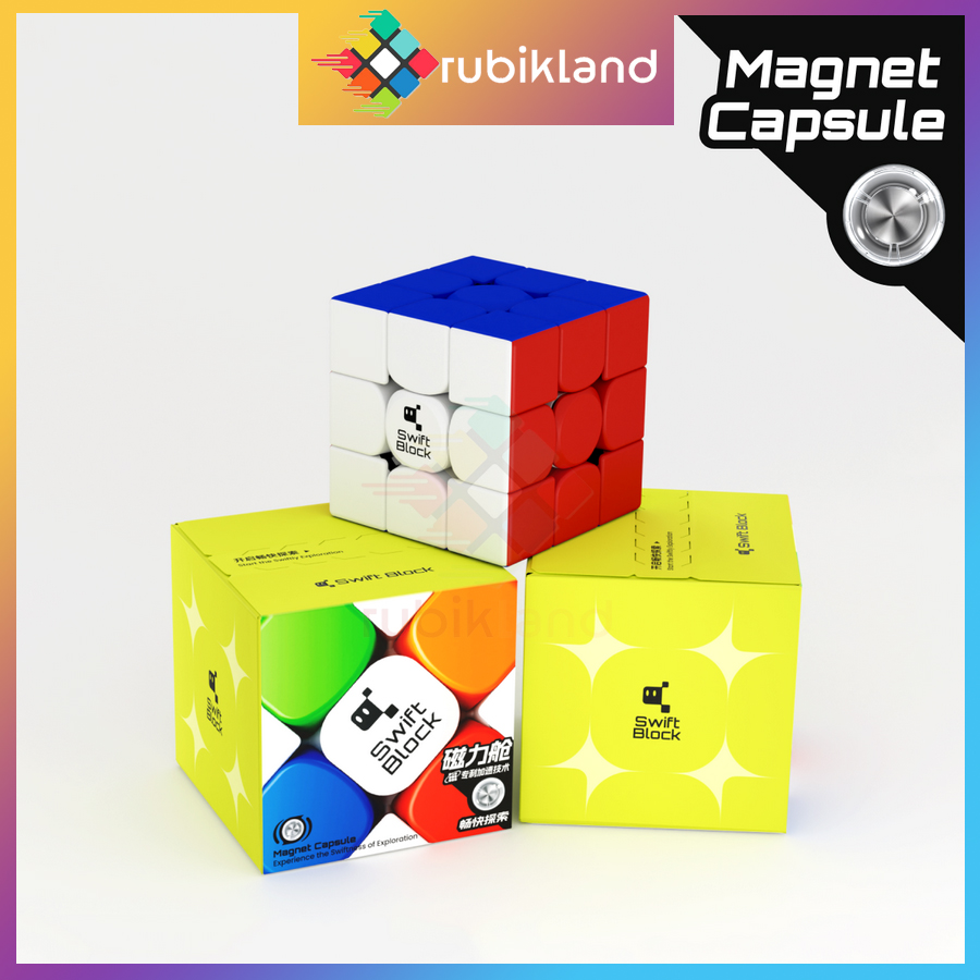 Rubik 3x3 Gan Swift Block 355S 3x3 Rubic Gan Budget Cube Có Nam Châm Khoan Lỗ Đồ Chơi Trí Tuệ Trẻ Em - Little Kobo