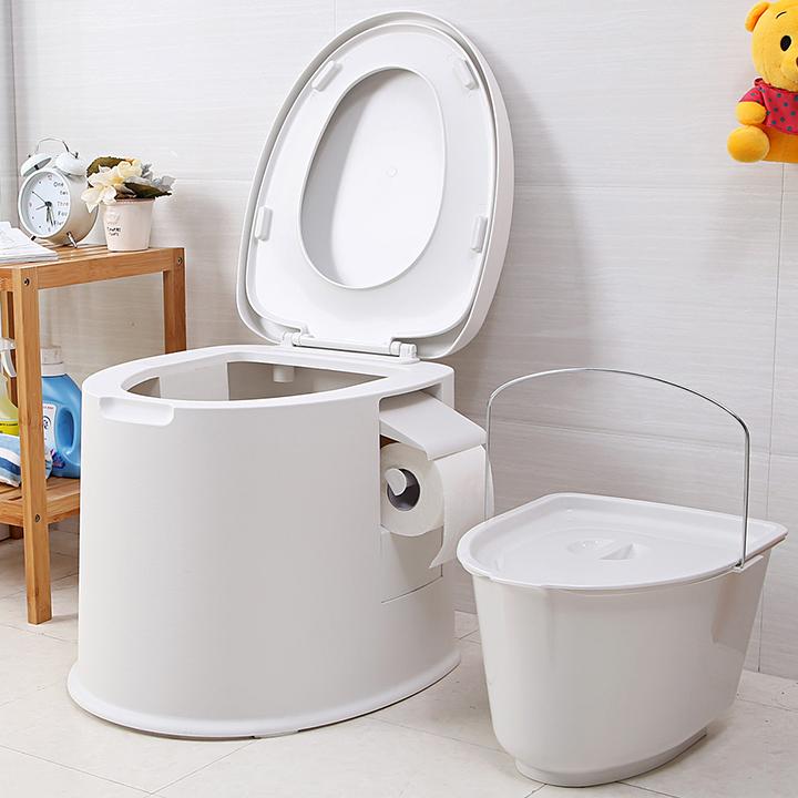 [Hàng Loại I] Bồn Cầu Di Động Cho Người Lớn - Toilet Xách Tay Chất Liệu Nhựa Pvc Cao Cấp Re0034