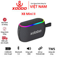 Loa bluetooth Xdobo X8 Mini II 30W loa siêu trầm led RGB hỗ trợ thẻ nhớ TF USB - Bảo hành chính hãng 12 tháng