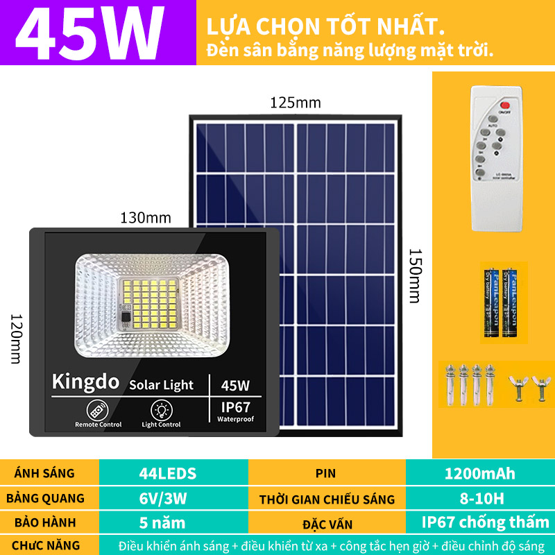 Đèn năng lượng mặt trời ngoài sân Đèn Led năng lượng mặt trời 200W500W Solar đèn cảm biến tự động sángChip Led Siêu SángĐiều Khiển Từ Xa Chống Nước IP67