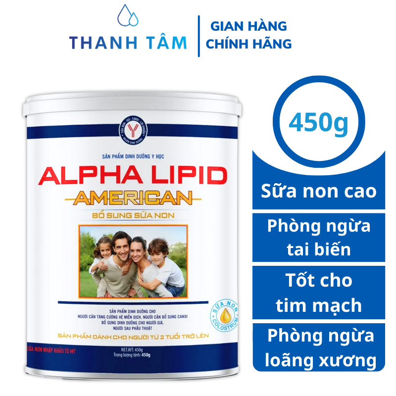 Sữa non Alpha Lipid AMERICAN 450g - VIETNAM24H - Tăng cường sức đề kháng hồi phục sức khỏe bổ sung Canxi và giúp phát triển toàn diện