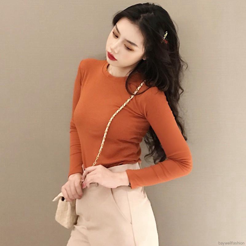 ÁO THUN COTTON THÁI TAY DÀI NỮ - ÁO THUN TAY DÀI CỔ TRÒN