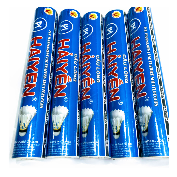 01 ống cầu lông Hải Yến xanh dương - cầu thi đấu - 12 quả - Cầu Hải Yến