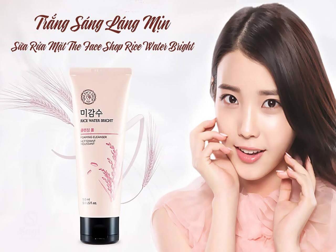 Sữa Rửa Mặt Gạo Rice Water Bright Foaming Cleanser Hàn Quốc 150Ml - Hàng Xách Tay Auth 100%