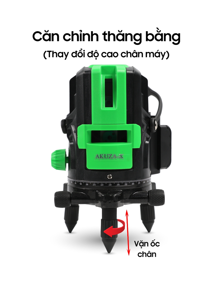 Máy Cân Bằng Laser AKUZA X AKUZA V. Bóng Led Siêu Sáng Chính Hãng
