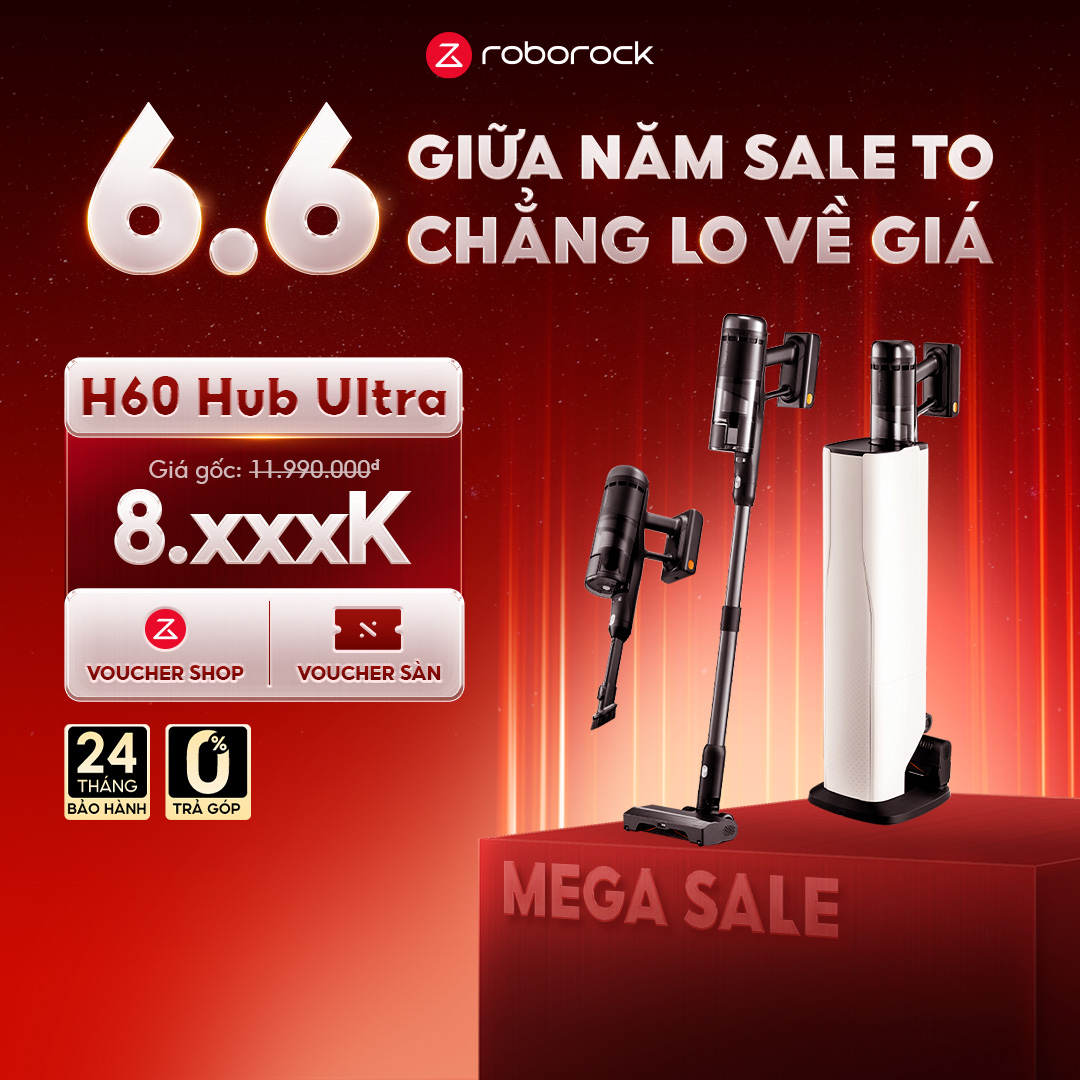 Máy hút bụi cầm tay Roborock H5 - Công suất 158 Air Watts, Dung lượng 0.56L, Bảo hành chính hãng 2 năm