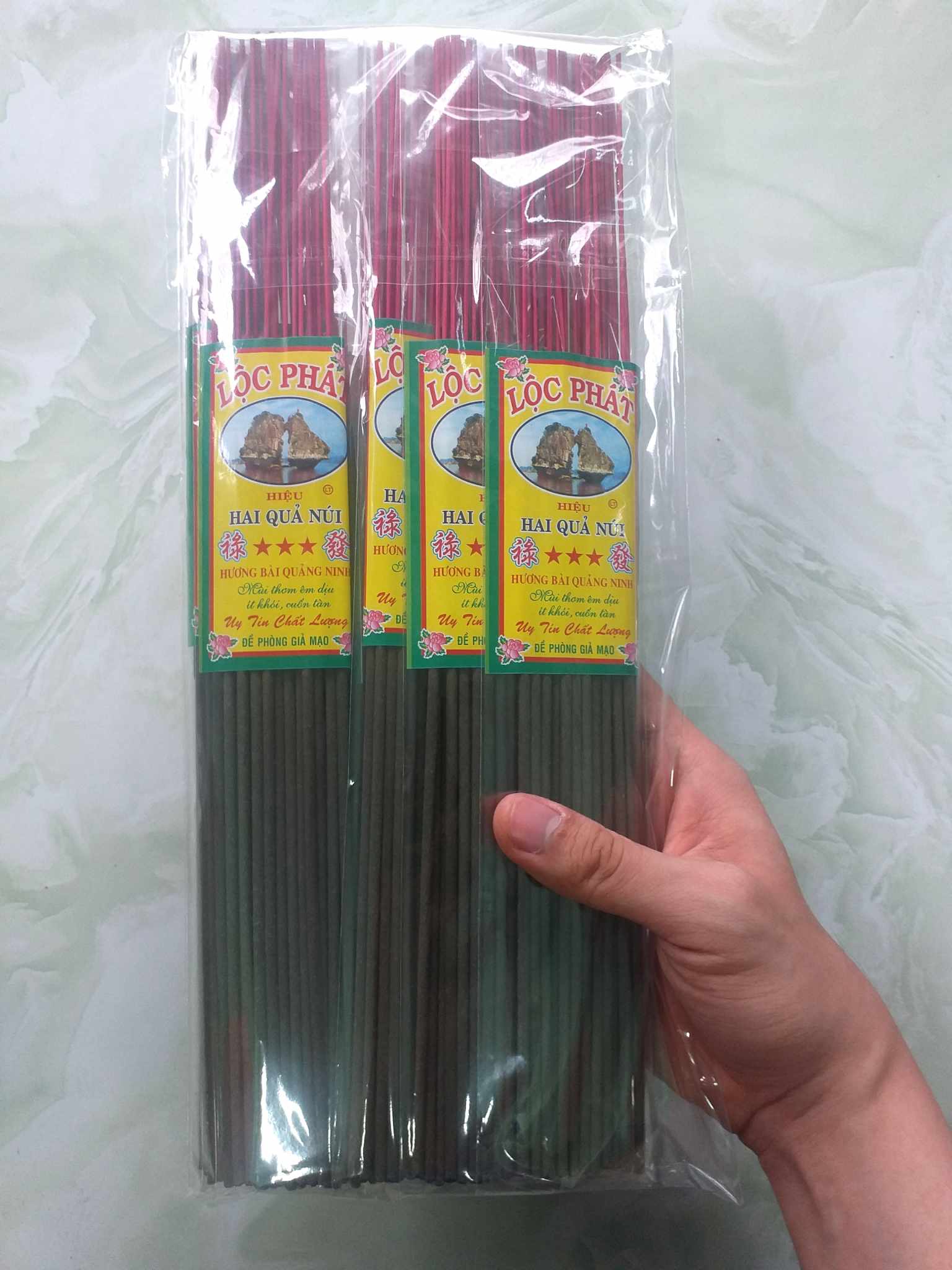 10tép] Nhang Trầm Bắc Cuốn Tàn NHANG BẮC LỘC PHÁT HIỆU HAI QUẢ NÚI 38CM -NHANG THƠM DỄ CHỊU ÍT KHÓI
