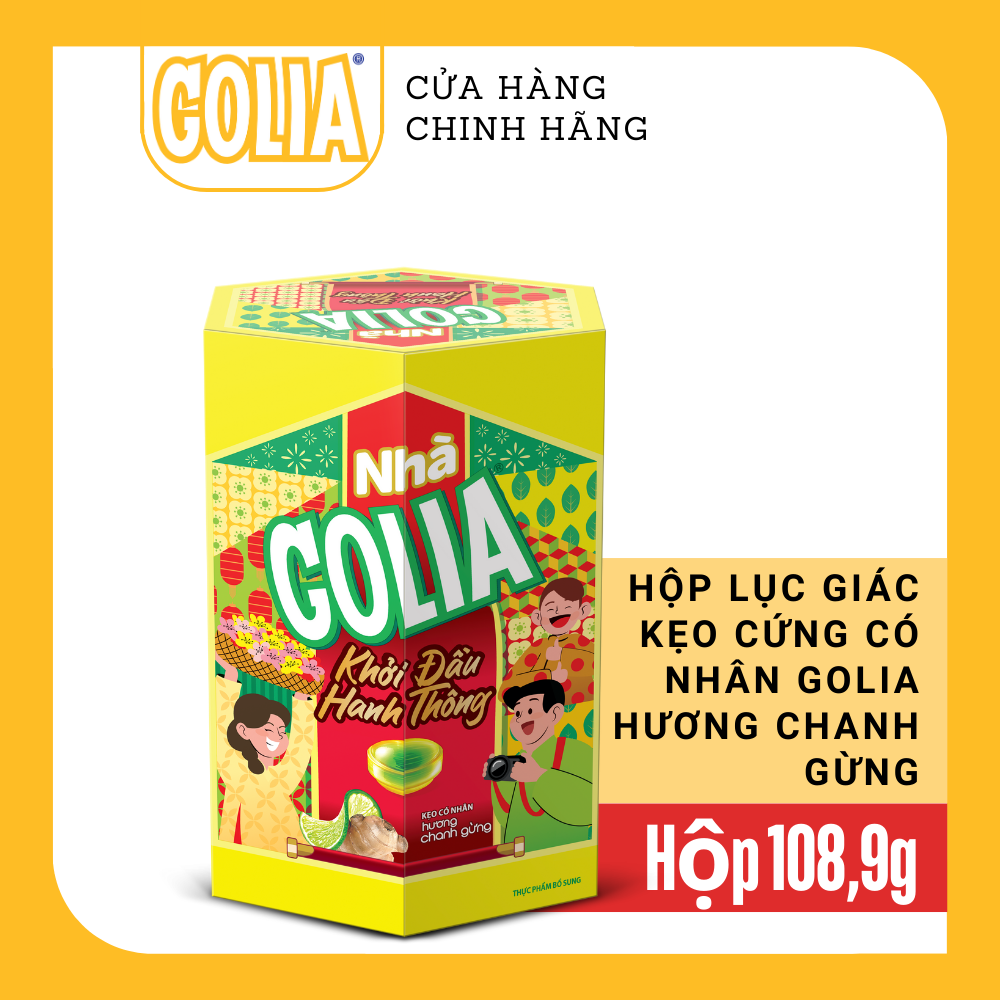 Hộp Lục Giác Kẹo Tết - Kẹo Alpenliebe Mentos Golia Hương sữa caramen trái cây hỗn hợp hương chanh gừ