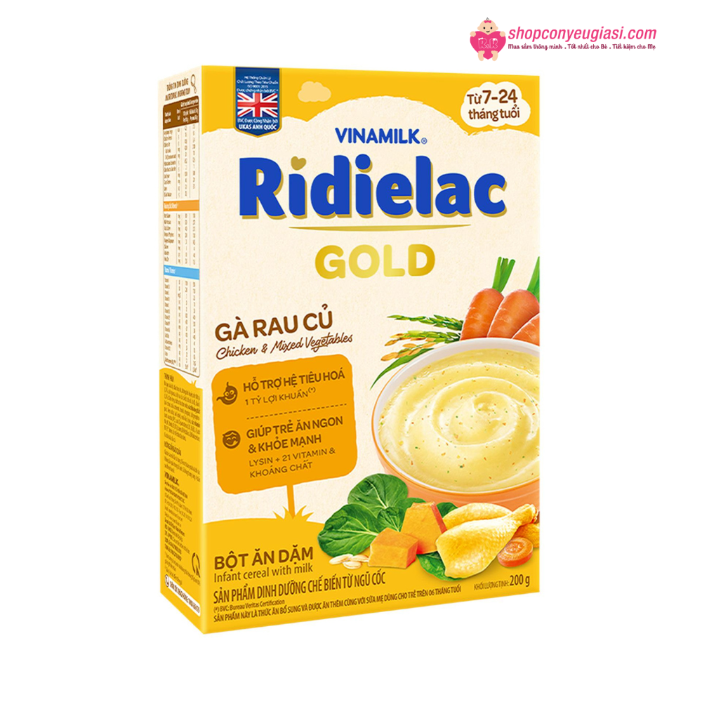 [HCM]Bột Ăn Dặm RiDielac đủ vị - Hộp Giấy 200g