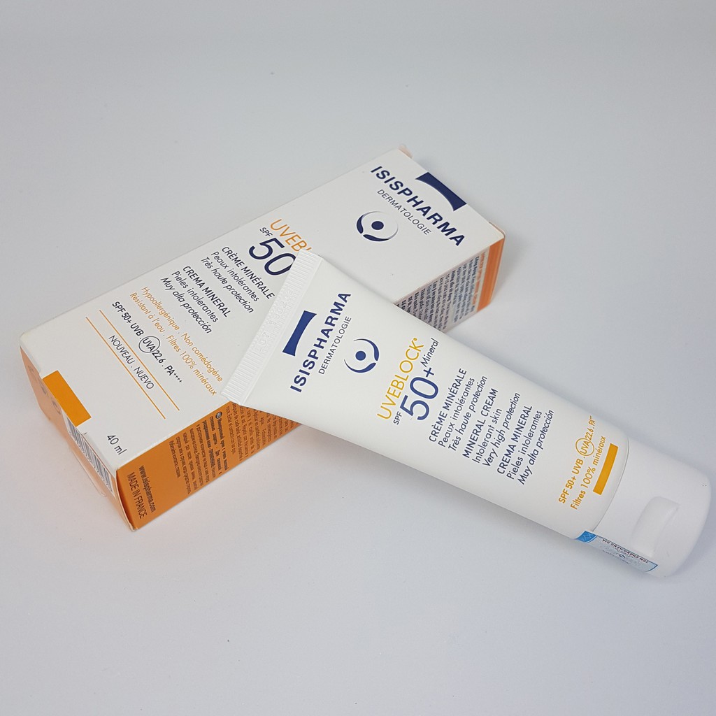 Kem Chống Nắng Uveblock Spf50 Invisible Cream( Mẫu Mới - Hàng Chính Hãng) - Màu Trắng