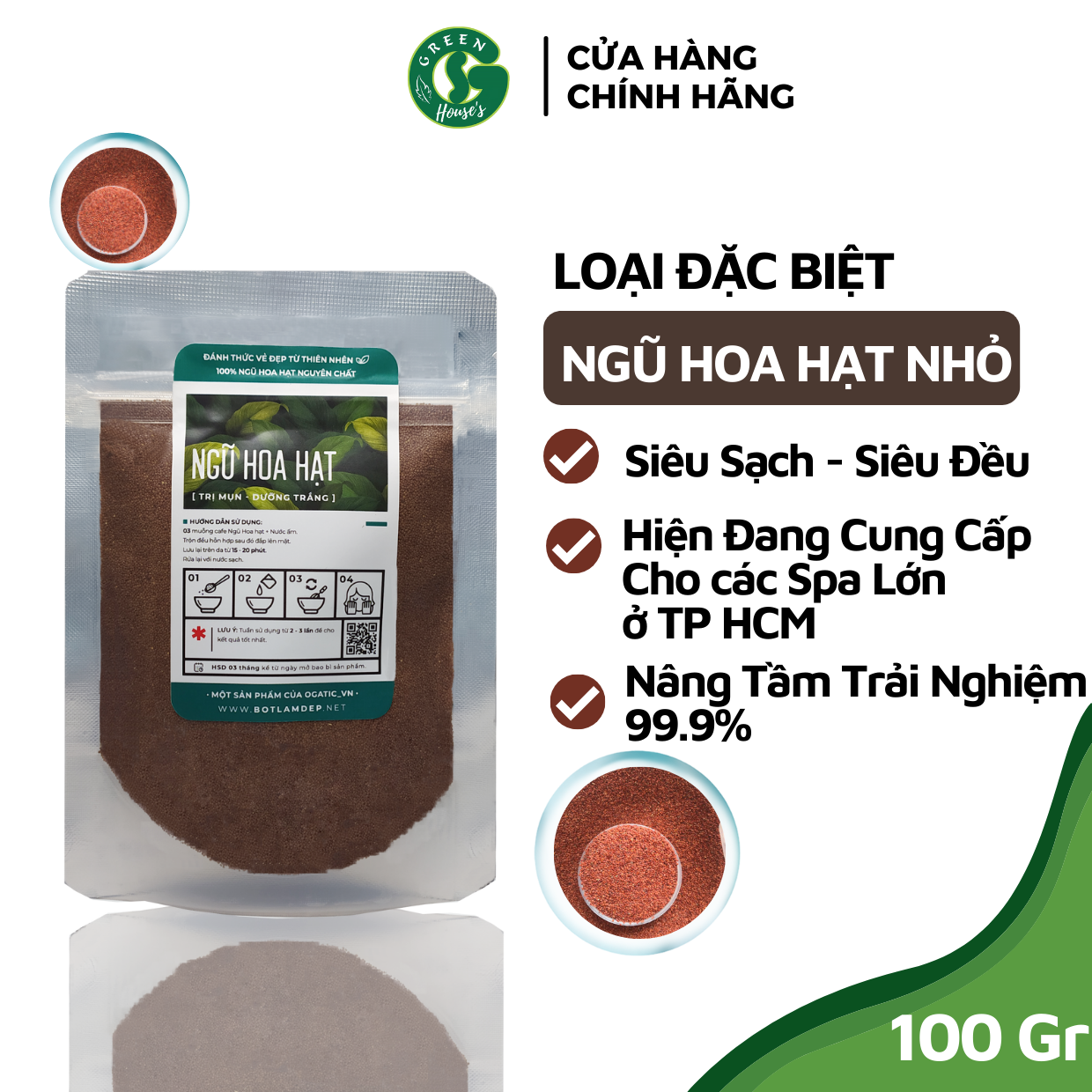[HCM]Ngũ hoa hạt Organic ( hạt ngũ hoa hạt đình lịch ) Hút Mụn Ẩn Hiệu Quả Giúp Da Căng Bóng Trắng Mịn Tự Nhiên 100Gr - Handmade B1.001