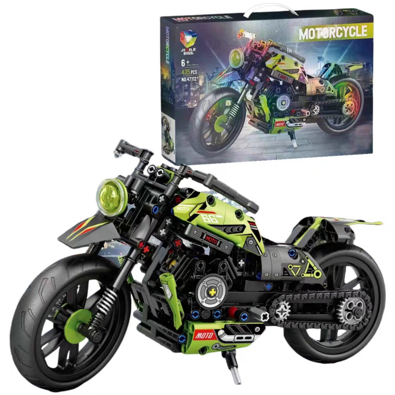 Đồ chơi lắp ráp Techniic Xe Máy Ducatii phân khối lớn Motorcycle - Jiqile 47112 + 435 chi tiết