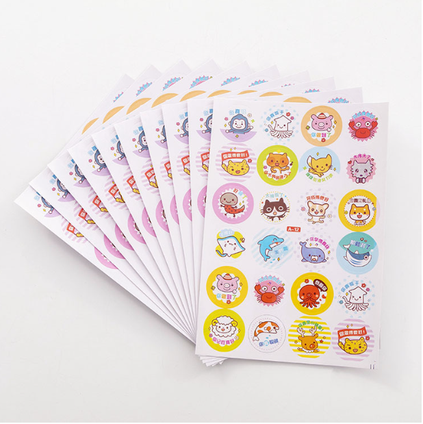 Sét 10 Tờ Sticker khen thưởng học sinh dán sổ cute dễ thương