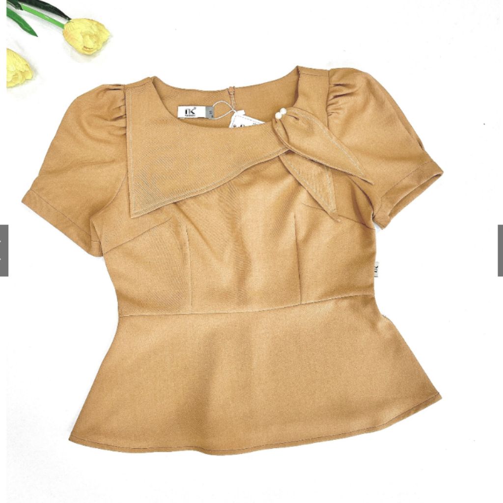 Áo Sơ Mi Nữ NK Fashion Thiết Kế Cổ Điệu Chất Vải Nhập Hàn Cao Cấp NKFSM2305036