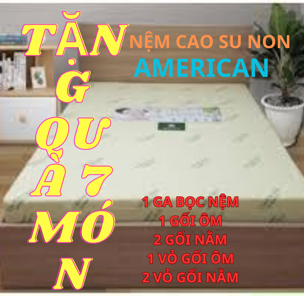 NỆM 1m8 x 10cm x 2m cao su non american