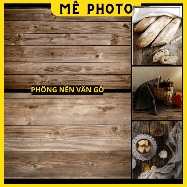 Phông Nền Vân Gỗ Chụp Ảnh 3d Đồ Ăn 2 Mặt Food And Drink Thảm Giả Gỗ Chụp Hình Sản Phẩm Đẹp - Mê Phot