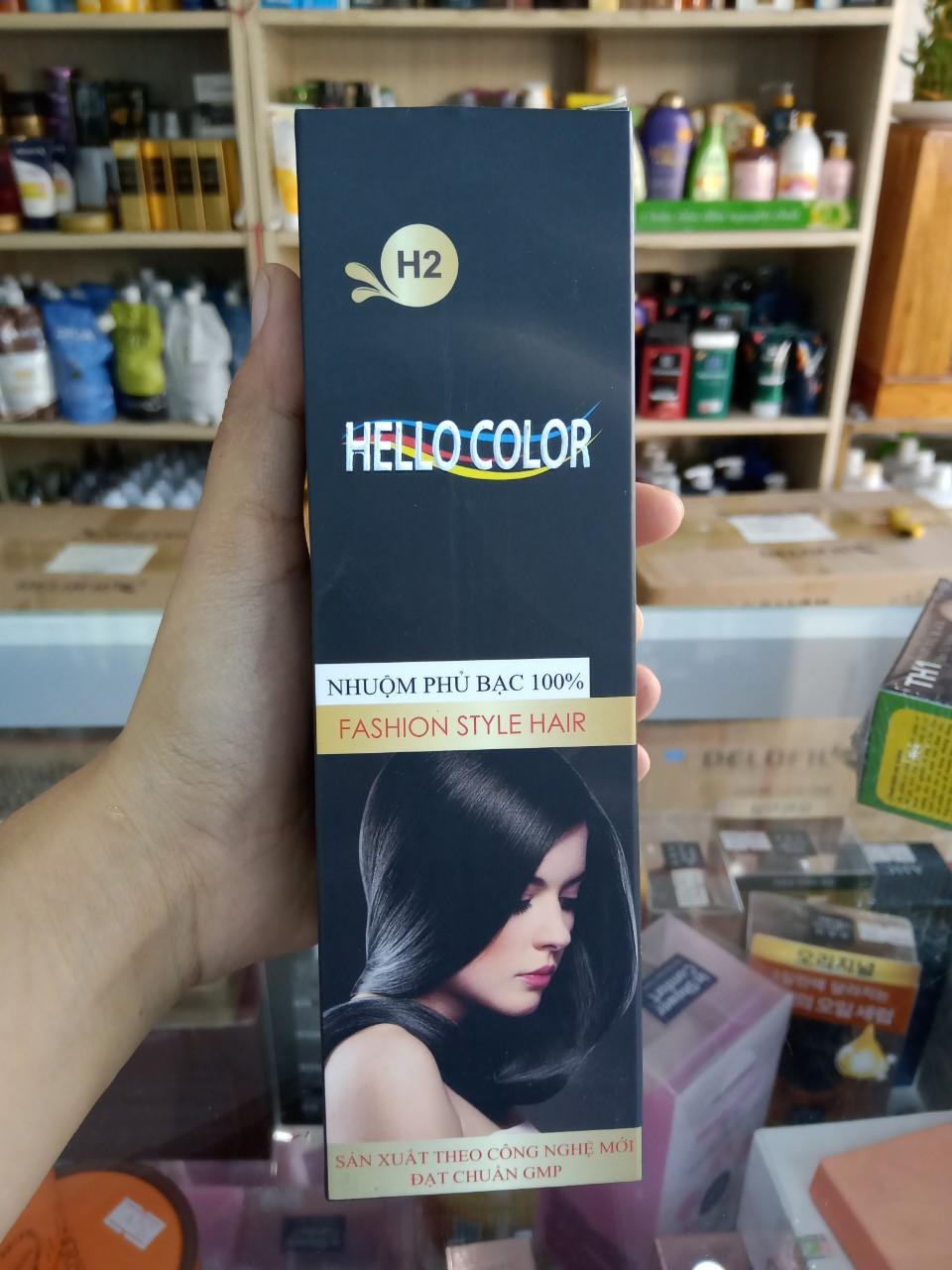 Kem Nhuộm Tóc Phủ Bạc Hello Color 60Ml