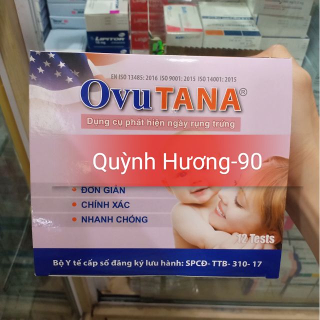 Que Thử Rụng Trứng Ovutana - Hộp 12 Que Cho Kết Quả Nhanh An Toàn Dễ Sử Dụng