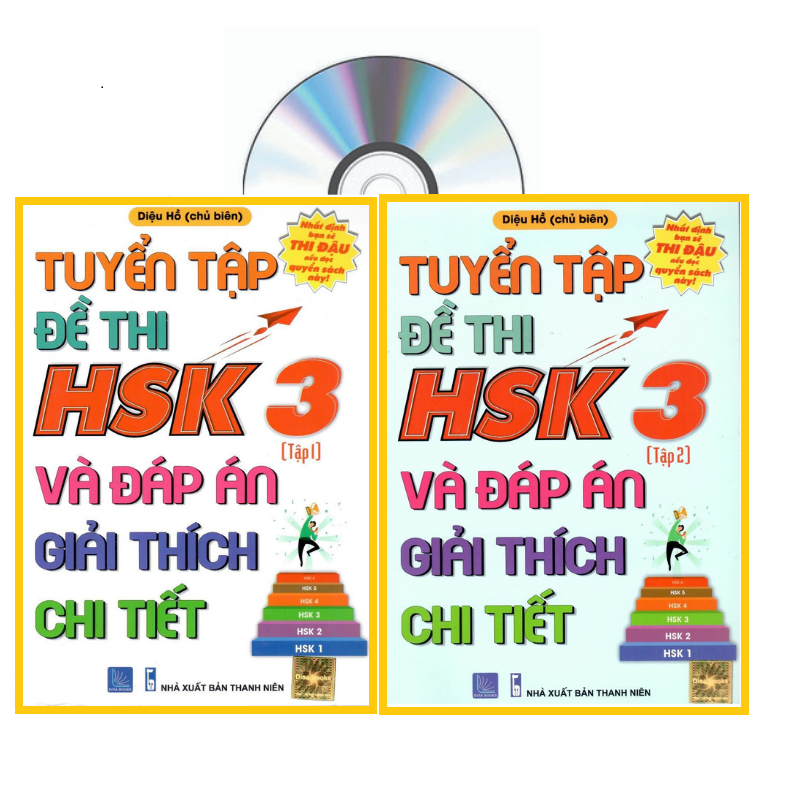 [HCM]Combo 2 sách Bộ đề tuyển tập đề thi năng lực Hán Ngữ HSK 3 và đáp án giải thích chi ti