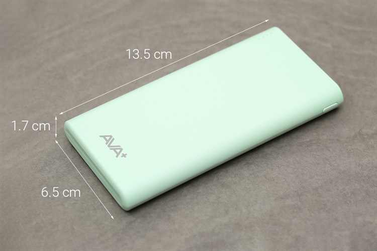 Pin sạc dự phòng Polymer 10000mAh AVA+ JP208 Xanh hàng like new chính hãng 100% bảo hành 12 tháng