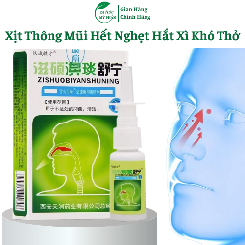 Xịt Thông Mũi Giúp Dễ Thở Hết Tắc Nghẹt Mũi Cải Thiện Triệu Trứng Hắt Xì Viêm Xoang Viêm Dị Ứng Mũi 20g