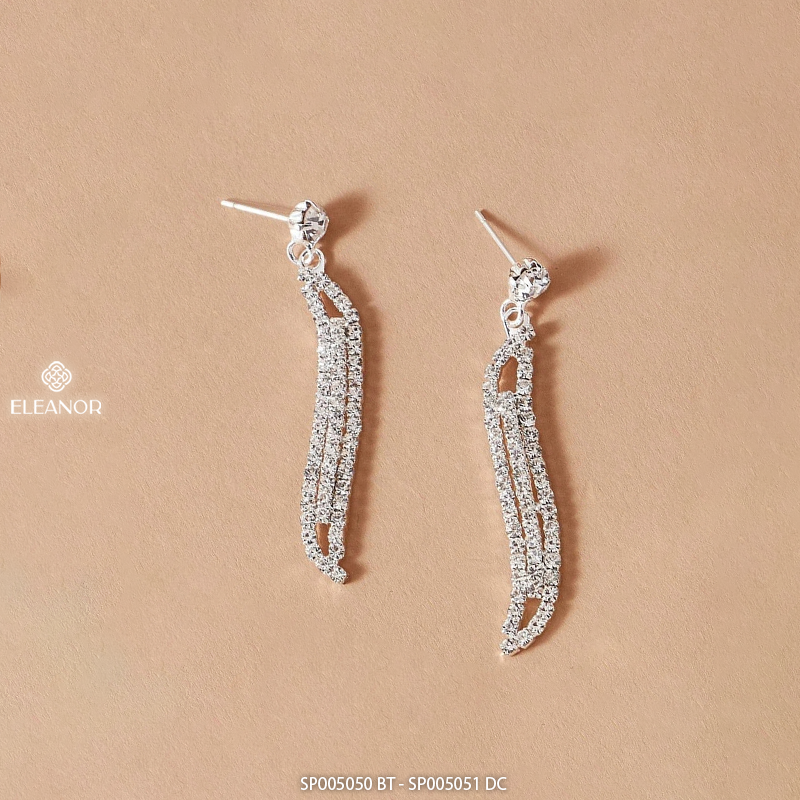 Dây chuyền bông tai nữ Eleanor Accessories bộ trang sức đính đá sang trọng phụ kiện trang sức 5050