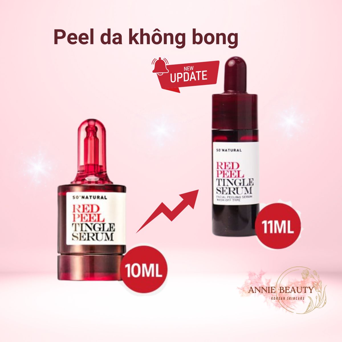 Tinh chất Red Peel White Serum ức chế nám dưỡng sáng từ bên trong dưỡng da trắng sáng rạng ngời