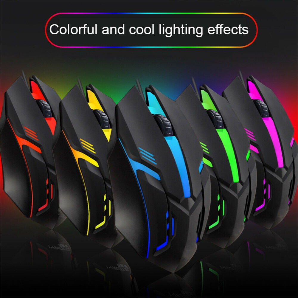 Gaming mouse INPHIC PB1P / PW1 K123 / Type MP1 Chuột máy tính (PC/Laptop) chơi game dây USB có đèn L