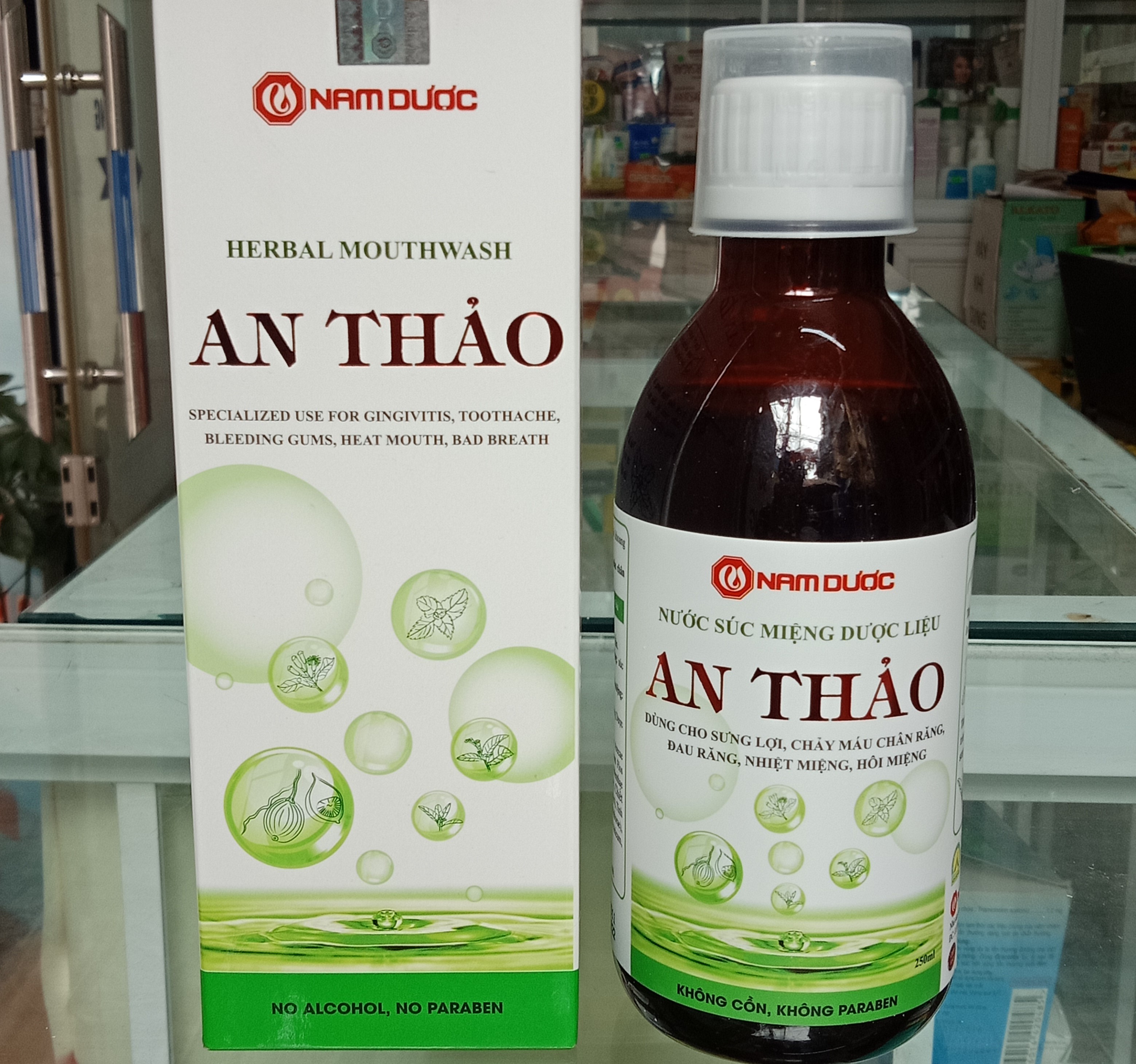 Nước Súc Miệng An Thảo - Hết Sưng Lợi Chảy Máu Chân Răng Đau Răng Hôi Miệng ( Lọ 250Ml)