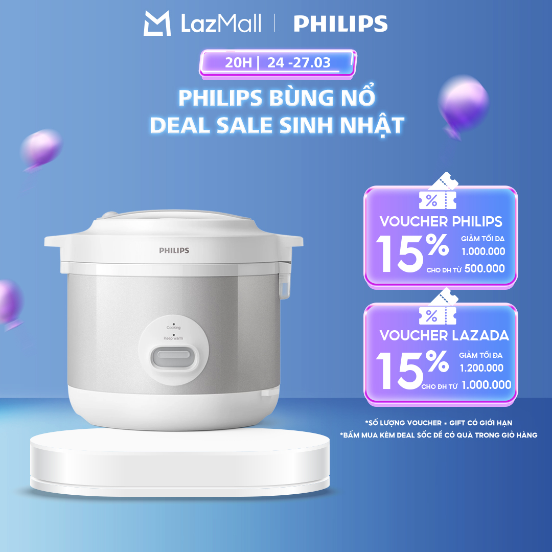 Nồi cơm điện Philips HD3008/30 1.8 lít - Nấu nhanh, giữ ấm lâu