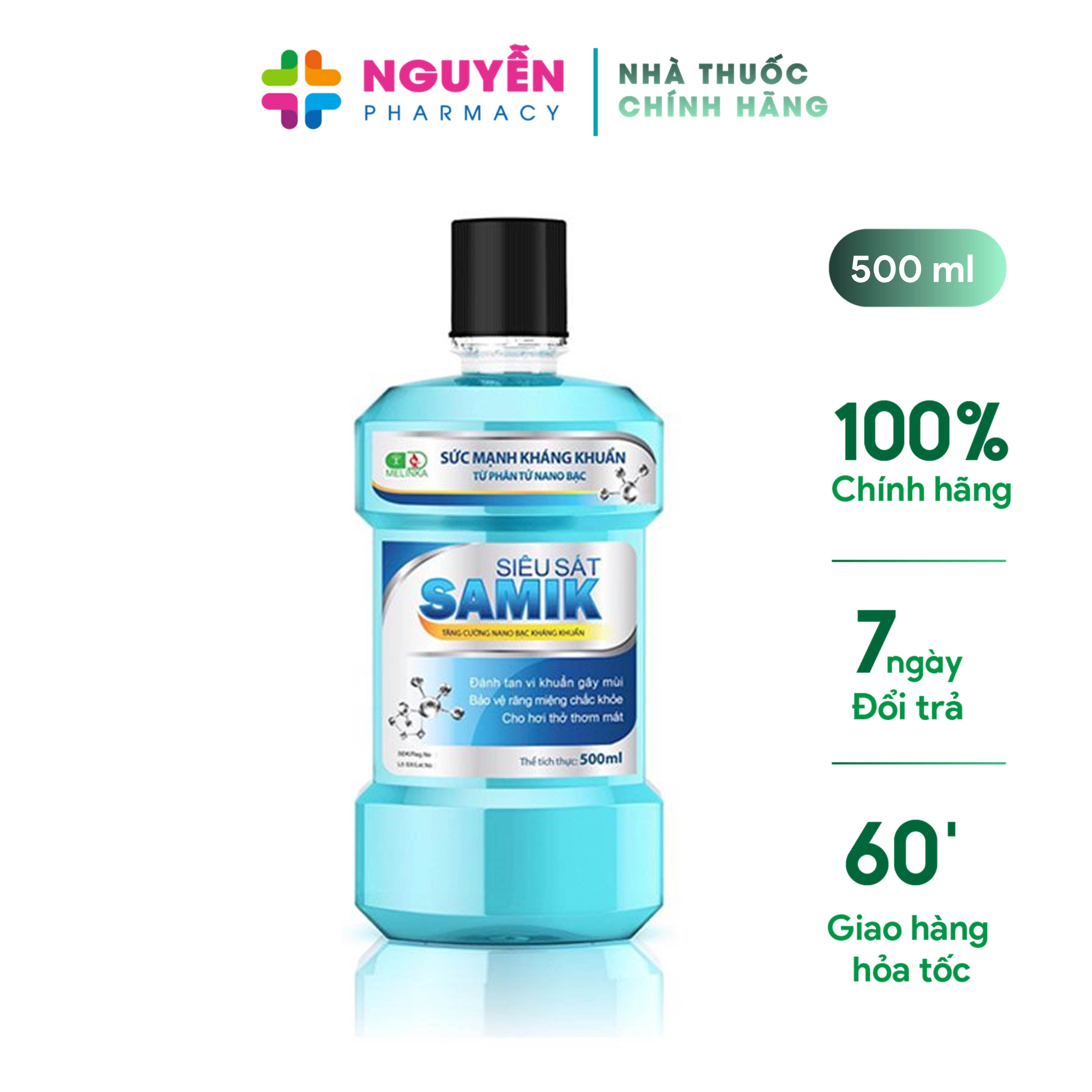 Nước Súc Miệng Nano Bạc Sammik 500Ml