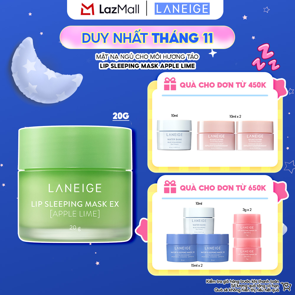 Mặt nạ ngủ cho môi hương táo Laneige Lip Sleeping Mask Apple Lime 20g