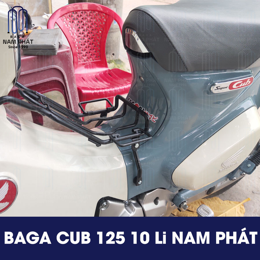 Baga giữa xe Honda Cub 125 Sơn Tĩnh Điện Đen Nam Phát Ba ga Cúp Cup C125 Lườn