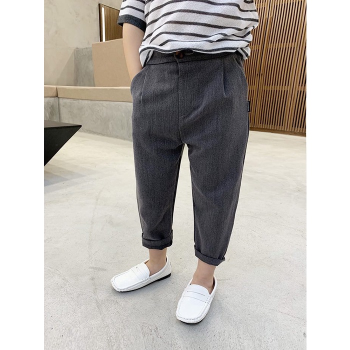 Quần tây vải/ quần âu kiểu dáng lạ mắt hot trend thời trang cho bé trai/gái 10-30kg