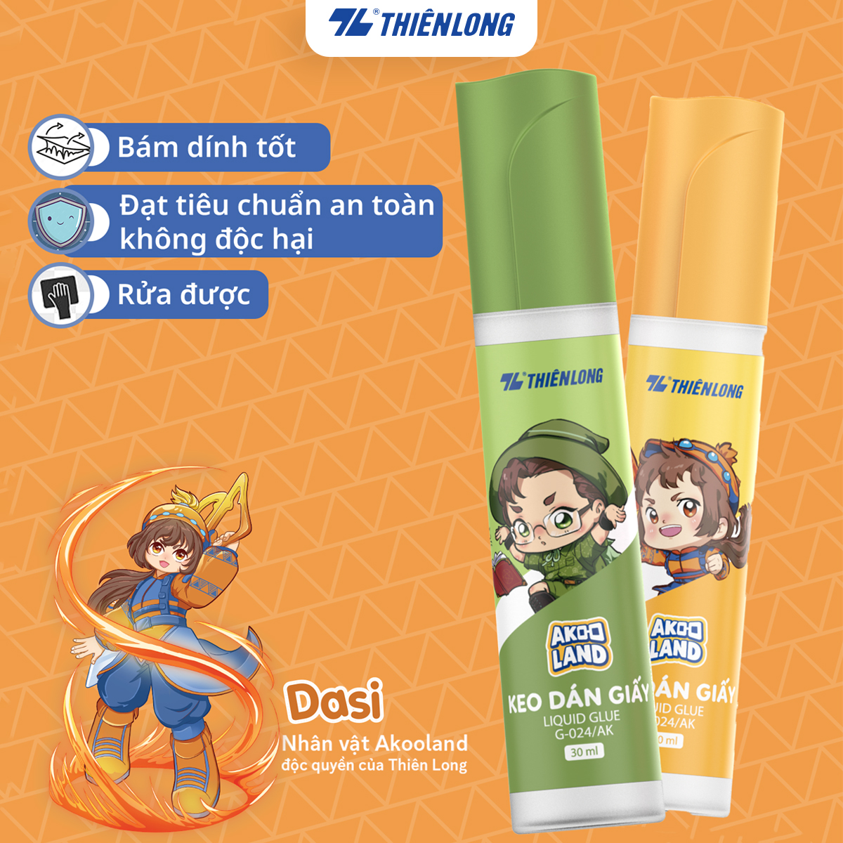 Combo 5/10/20 Keo dán giấy - Akooland Liquid Glue Thiên Long G-024 - Mẫu thân ngẫu nhiên