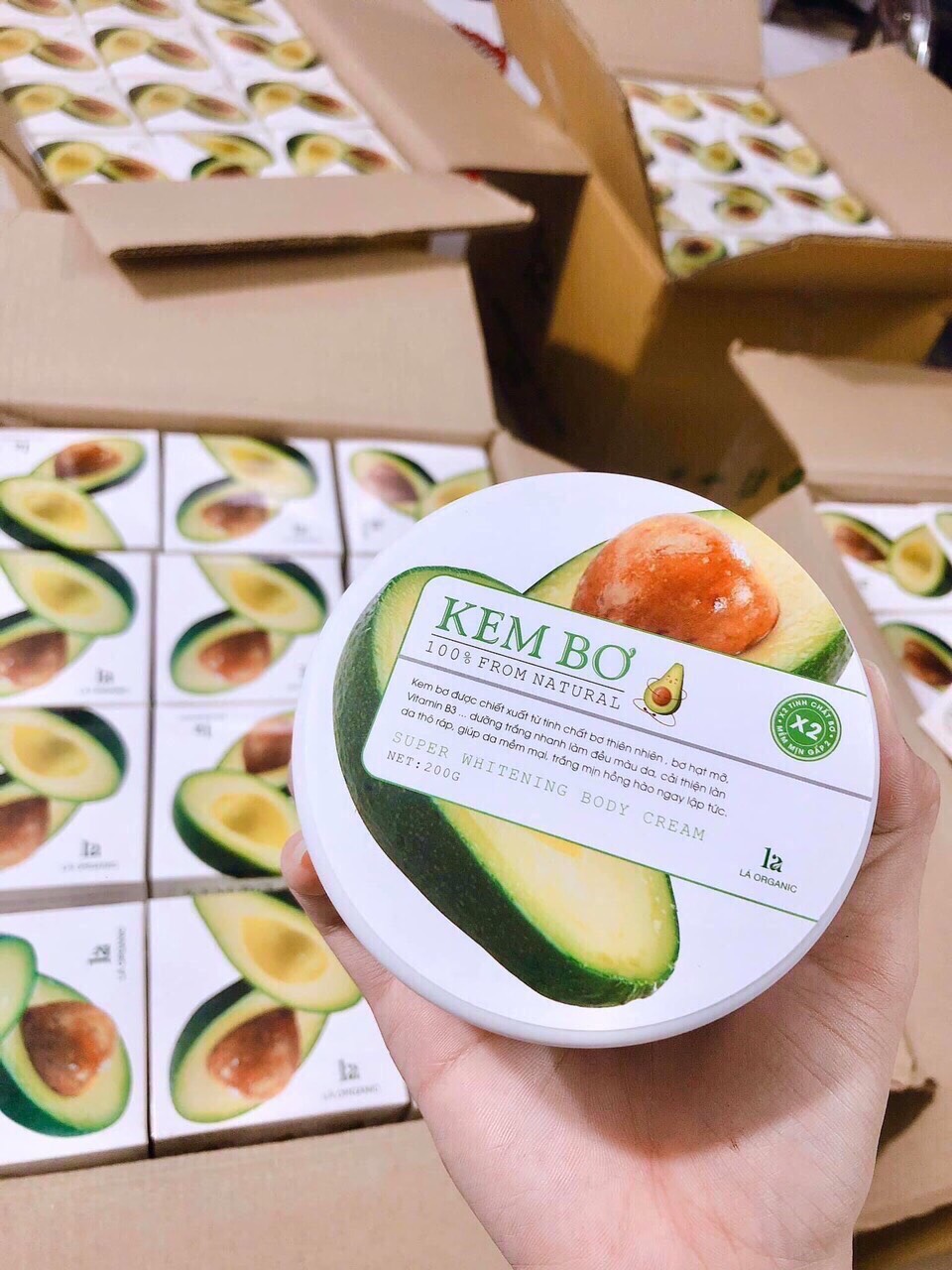 Kem Bơ Lá Organic Mẩu Mới Trắng Da Chống Nắng