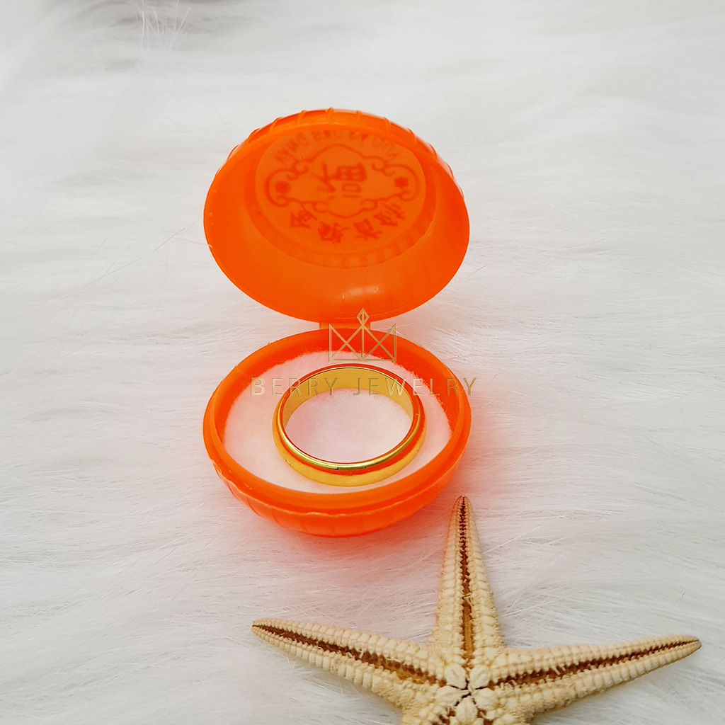 Nhẫn Trơn Nhẫn  Chỉ Mạ Màu 24 Có Khắc 9999 Cao Cấp Nhẫn Nam Nữ Xi Mạ Vàng Bền Màu | Berry Jewelry