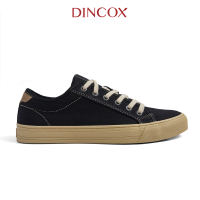 Giày Sneaker Nam Nữ Vải Canvas DINCOX E12 Black/Beige Đơn Giản Thanh Lịch - Unisex Sneaker