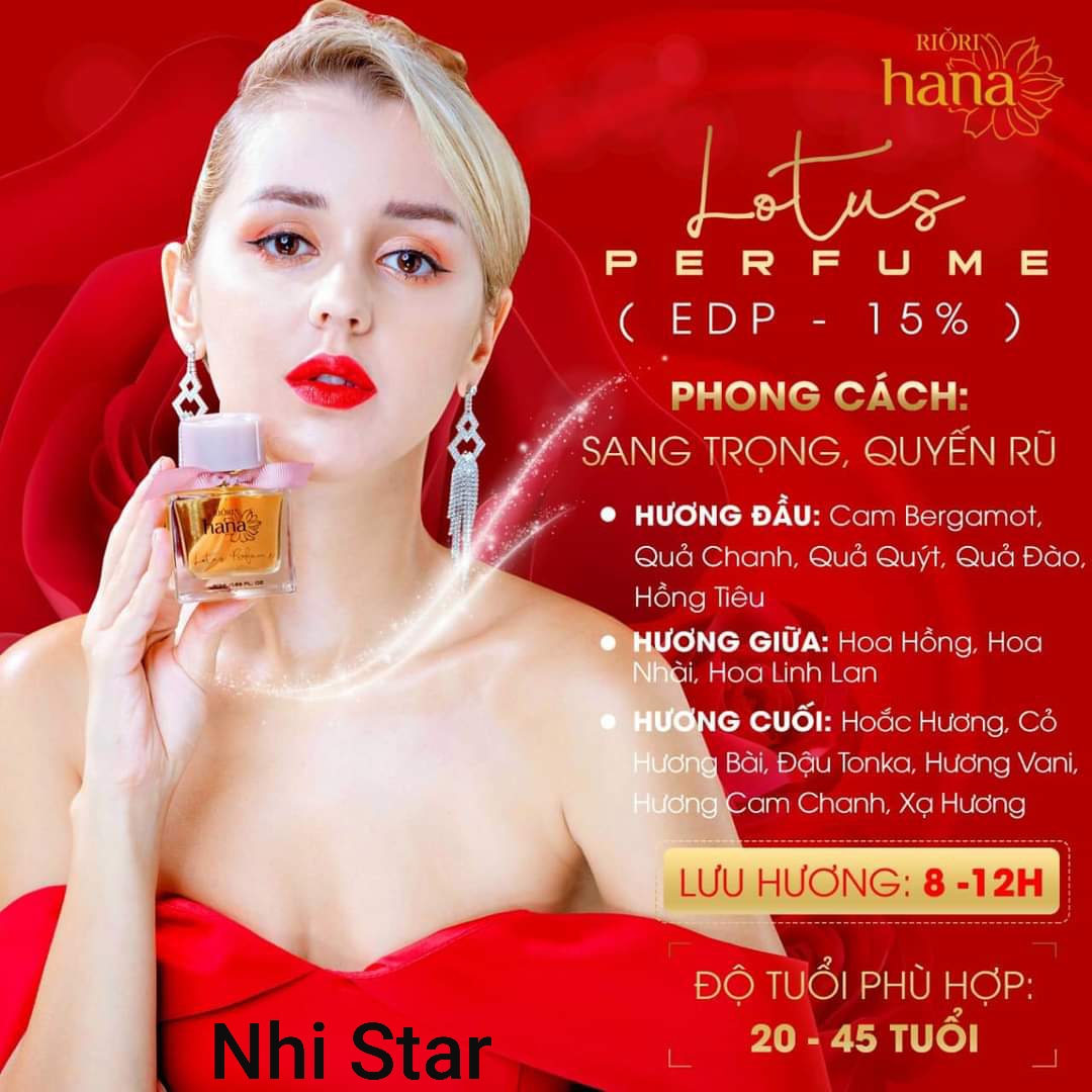 Nước Hoa Riori Lotus Perfume 50Ml