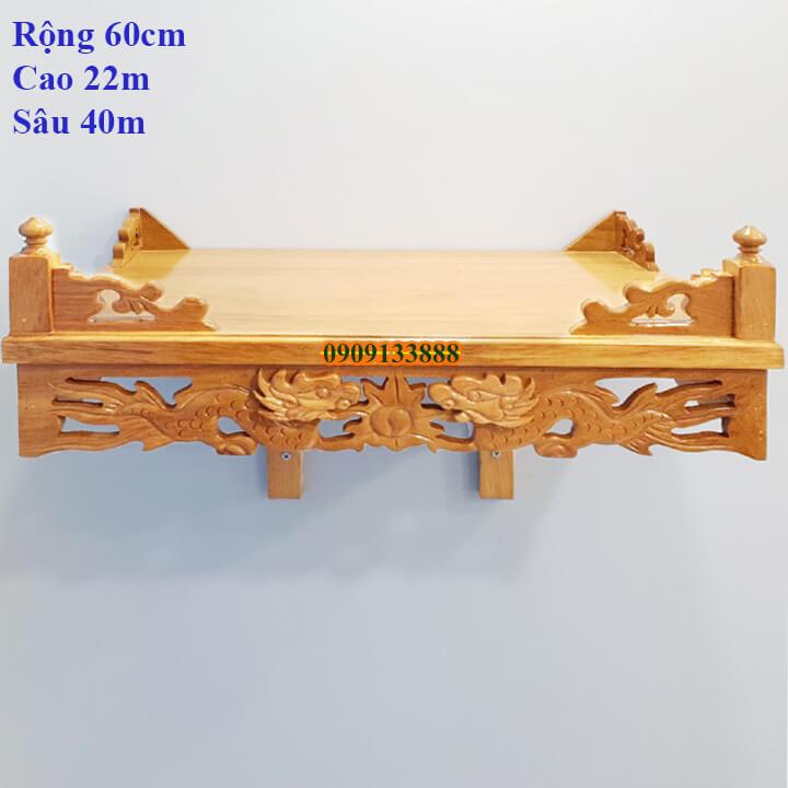 Bàn thờ treo tường bàn thờ treo tường gỗ gõ đỏ bàn thờ rộng ngang 60cm Bàn thờ bằng gỗ đẹp Trang thờ