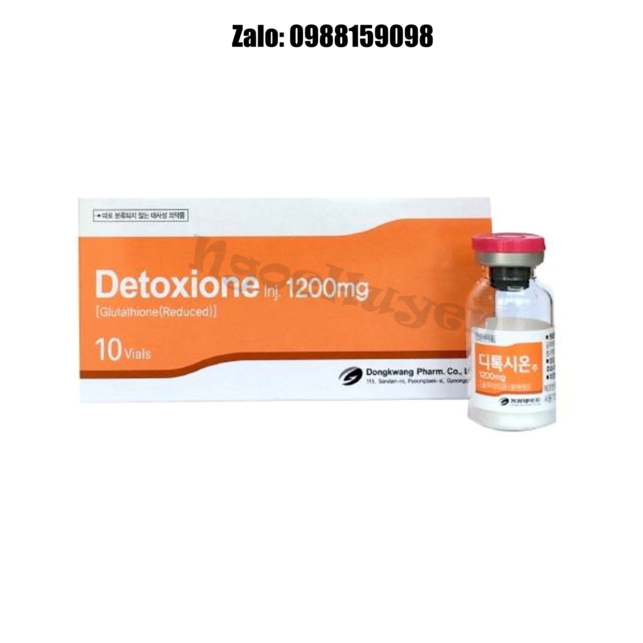 Làm Trắng Da Detoxione 1200mg 1 hộp 10 Lọ - Gluthione 1200mg Bản Mới  - Mix Meso, Mix Truyền Trắng