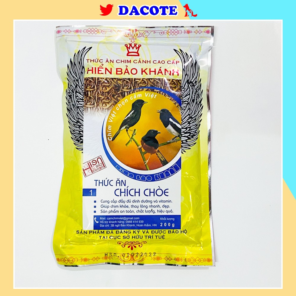 Cám chim chích chòe Hiển Bảo Khánh số 1 cao cấp 200gram - Cám chích chòe Hiển Bảo Khánh số 1 giá rẻ