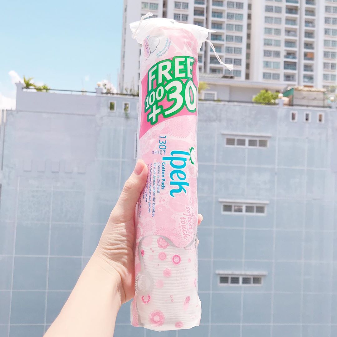 Bông tẩy trang Ipek 130 miếng 150 miếng siêu mềm mịn từ Thổ Nhĩ Kỳ