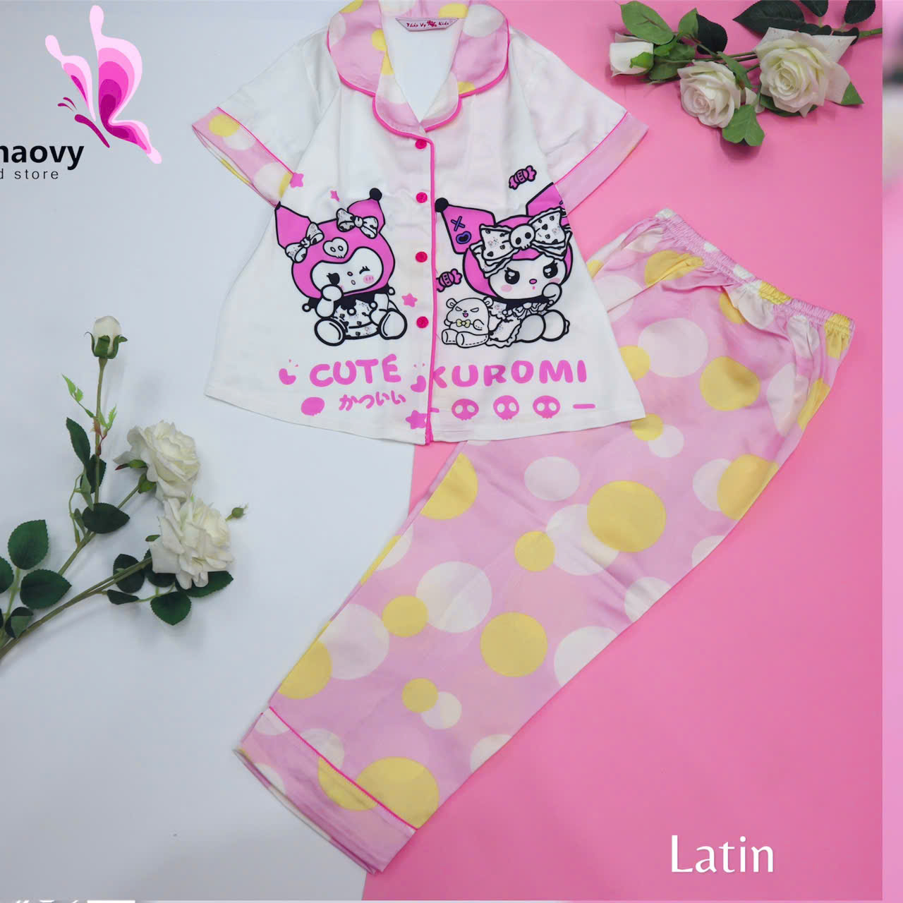 Đồ Bộ Pijama Bé Gái Bộ Quần Dài Dài Tay Ngắn Cho Bé 10-50kg - Đồ Mặc Nhà Cho Bé