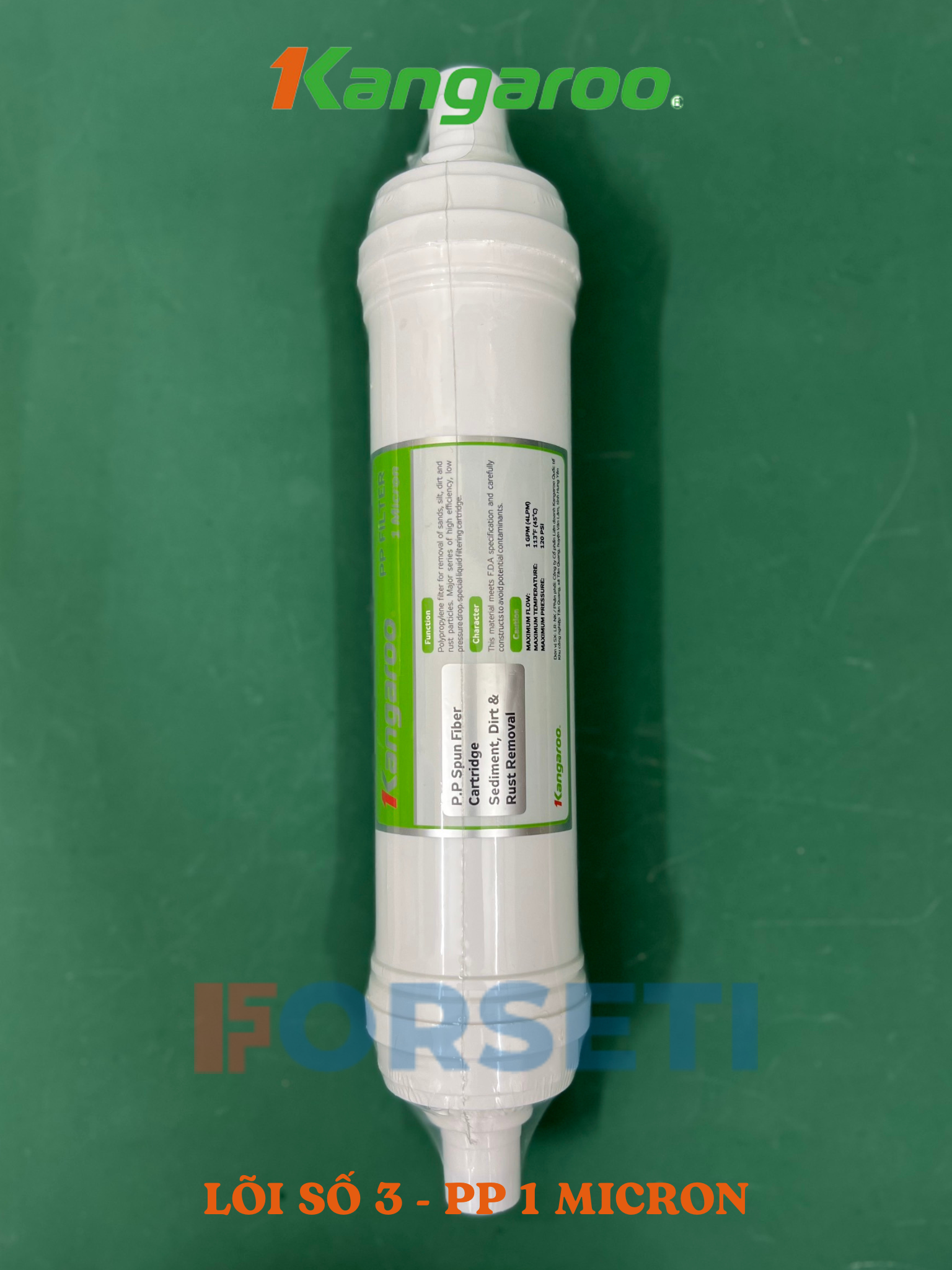 Bộ LõI Lọc Thô 123 HK Đúc Cắm Nhanh Cho Máy Lọc Nước KANGAROO KG100HK KG10A4 KG10A5 KG100Es K