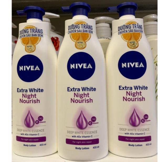 Sữa Dưỡng Thể Trắng Da Nivea Extra White Ban Đêm 400ml