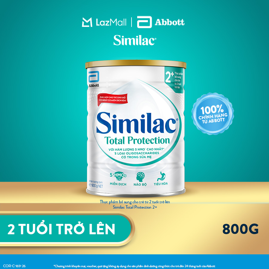 [CHỈ 11-17.8 GIÁ TỐT MUA NGAY-SLCH] Sữa bột Similac 2+ 800g đột phá dinh dưỡng 5G mới cho trẻ từ 2-6 tuổi